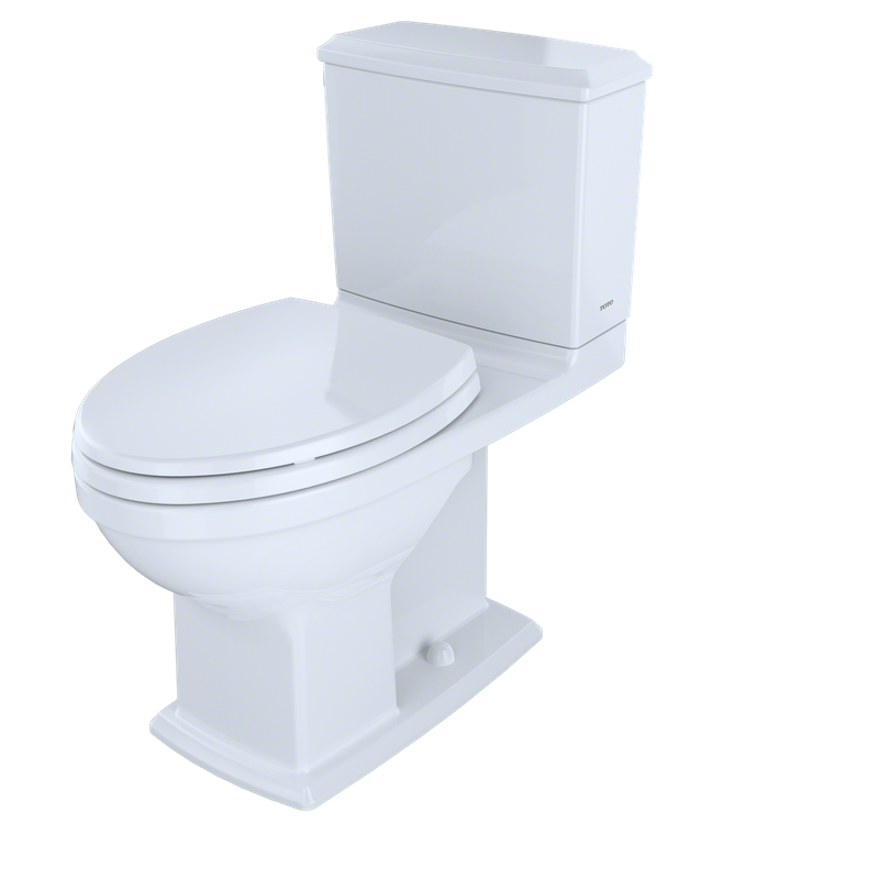 TOTO Connelly Elongated 0.9 gpf 1.28 gpf Dual-Flush Two-Piece Toilet in Cotton White