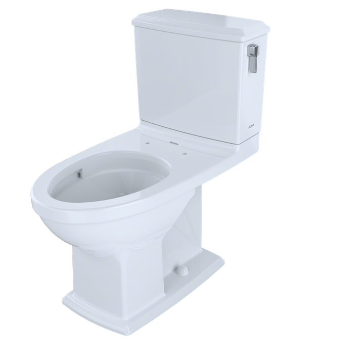 TOTO Connelly Elongated 0.9 gpf 1.28 gpf Dual-Flush Right Hand Lever Two-Piece Toilet in Cotton White