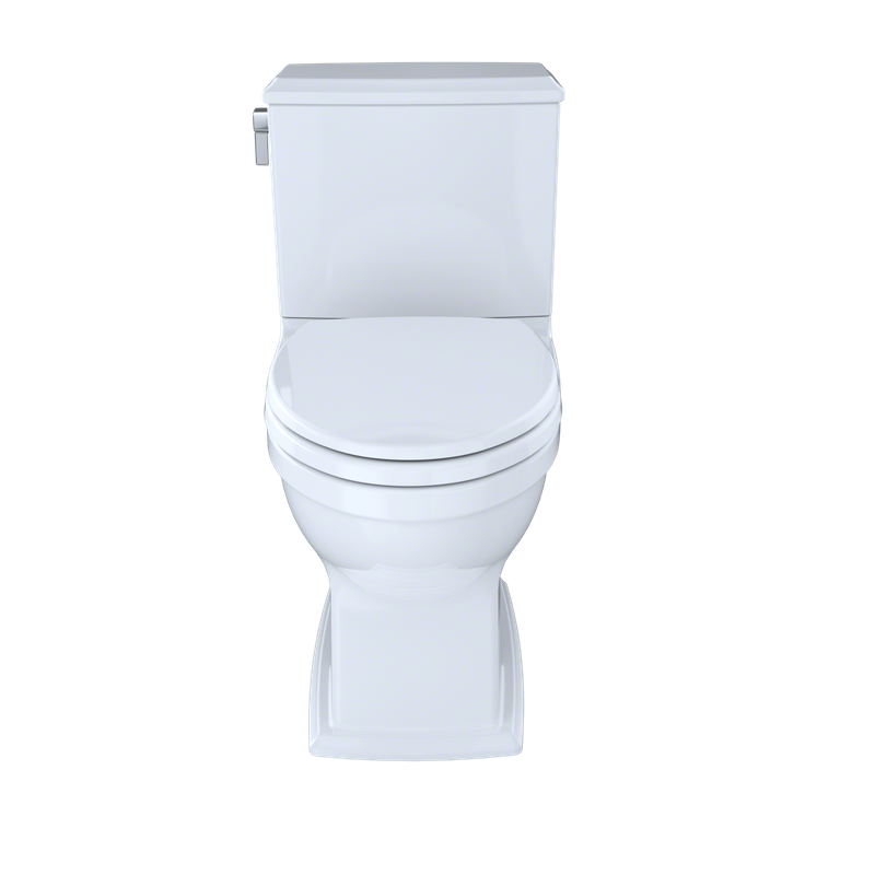 TOTO Connelly Elongated 0.9 gpf 1.28 gpf Dual-Flush Right Hand Lever Two-Piece Toilet in Cotton White