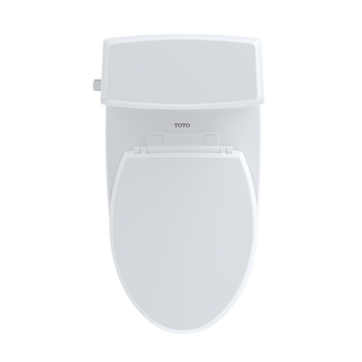 TOTO Connelly Elongated 0.9 gpf 1.28 gpf Dual-Flush Right Hand Lever Two-Piece Toilet in Cotton White