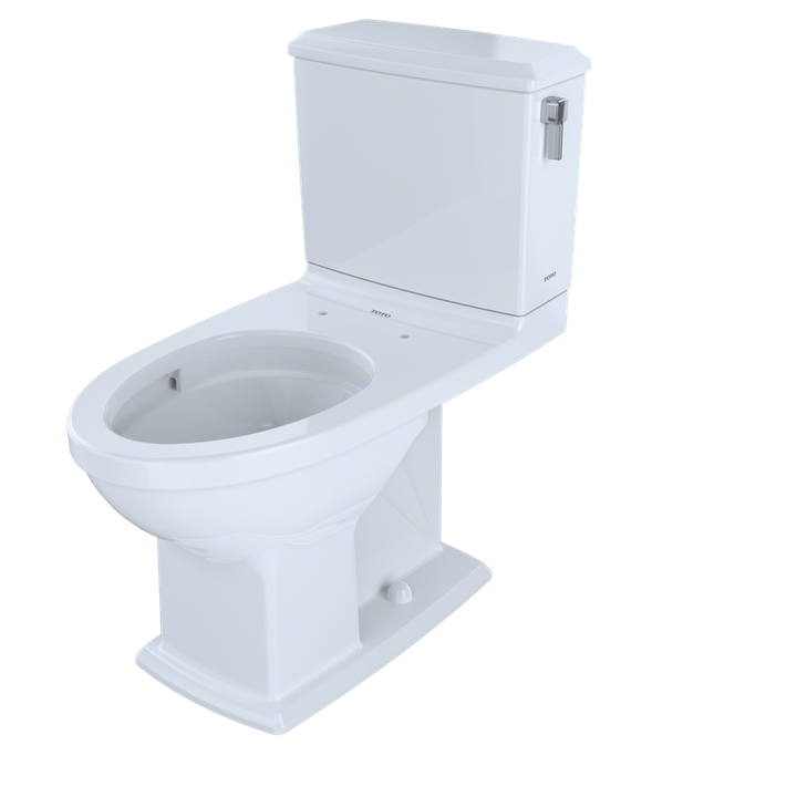 TOTO Connelly Elongated 0.9 gpf 1.28 gpf Dual-Flush Right Hand Lever Two-Piece Toilet in Cotton White