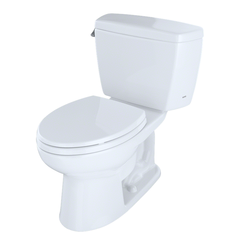 TOTO Eco Drake Elongated 1.28 gpf Two-Piece Toilet in Cotton White