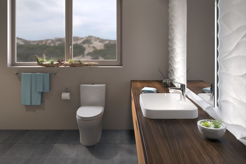 TOTO Aquia IV Elongated Bowl with SoftClose Seat, Dual-Flush Two-Piece Toilet, 1.28 & 0.8 GPF, Washlet+ Compatible, Universal Height - MS446124CEMF