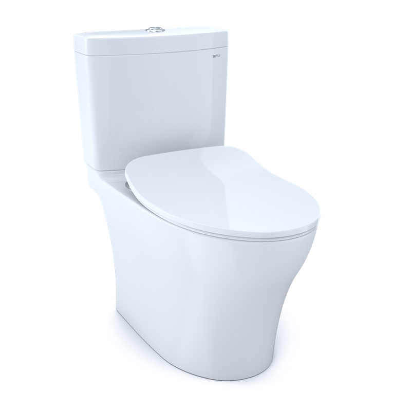 TOTO Aquia IV Elongated Bowl with Slim SoftClose Seat, Dual-Flush Two-Piece Toilet, 1.28 & 0.8 GPF, Washlet+ Compatible, Universal Height - MS446234CEMF