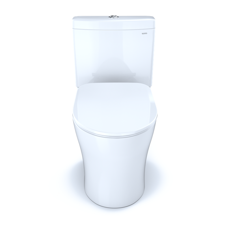 TOTO Aquia IV Elongated Bowl with Slim SoftClose Seat, Dual-Flush Two-Piece Toilet, 1.28 & 0.8 GPF, Washlet+ Compatible, Universal Height - MS446234CEMF