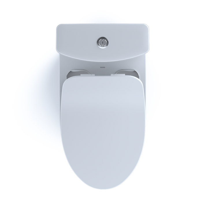 TOTO Aquia IV Elongated Bowl with Slim SoftClose Seat, Dual-Flush Two-Piece Toilet, 1.28 & 0.8 GPF, Washlet+ Compatible, Universal Height - MS446234CEMF