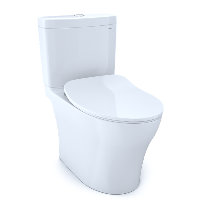 TOTO Aquia IV 1G Elongated Bowl-Slim Seat, Washlet+ Dual-Flush Two-Piece Toilet, 1.0 & 0.8 GPF, Universal Height - MS446234CUMFG