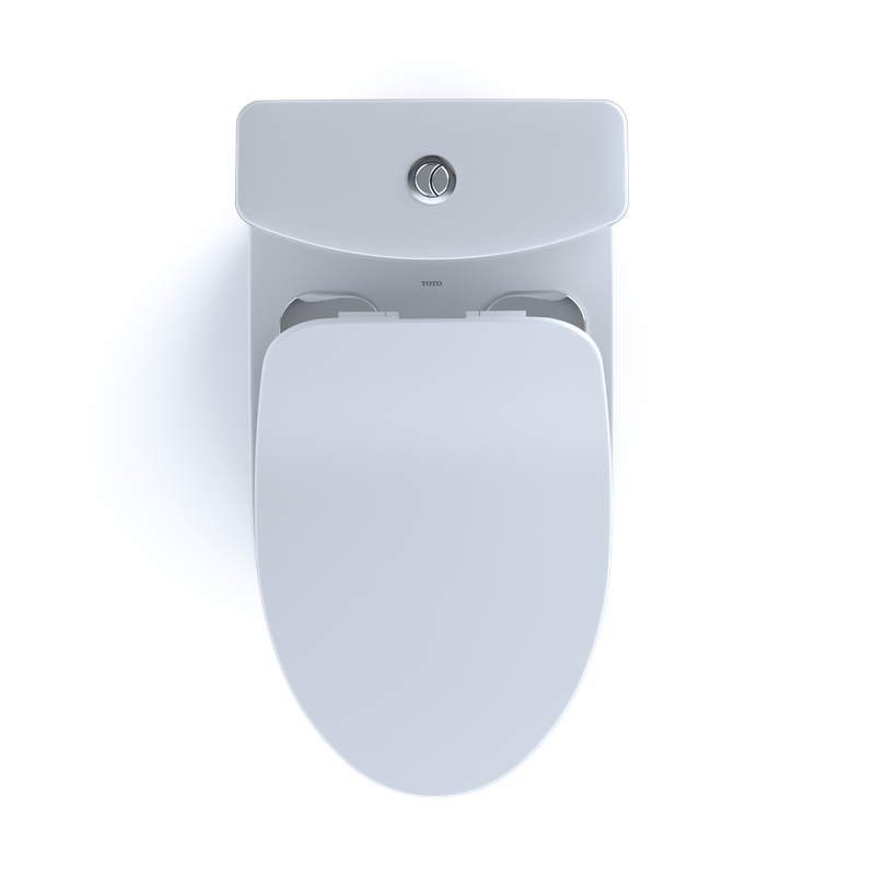 TOTO Aquia IV 1G Elongated Bowl-Slim Seat, Washlet+ Dual-Flush Two-Piece Toilet, 1.0 & 0.8 GPF, Universal Height - MS446234CUMFG