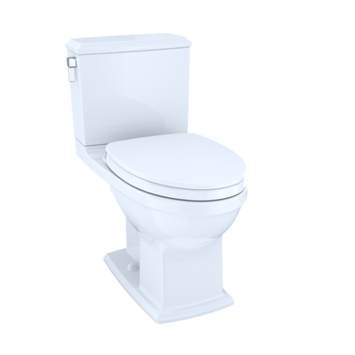 TOTO Connelly Elongated 0.9 gpf 1.28 gpf Dual-Flush Two-Piece Toilet in Cotton White - Seat Included