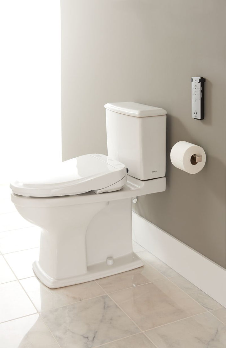 TOTO Connelly Elongated 0.9 gpf 1.28 gpf Dual-Flush Two-Piece Toilet in Cotton White - Seat Included