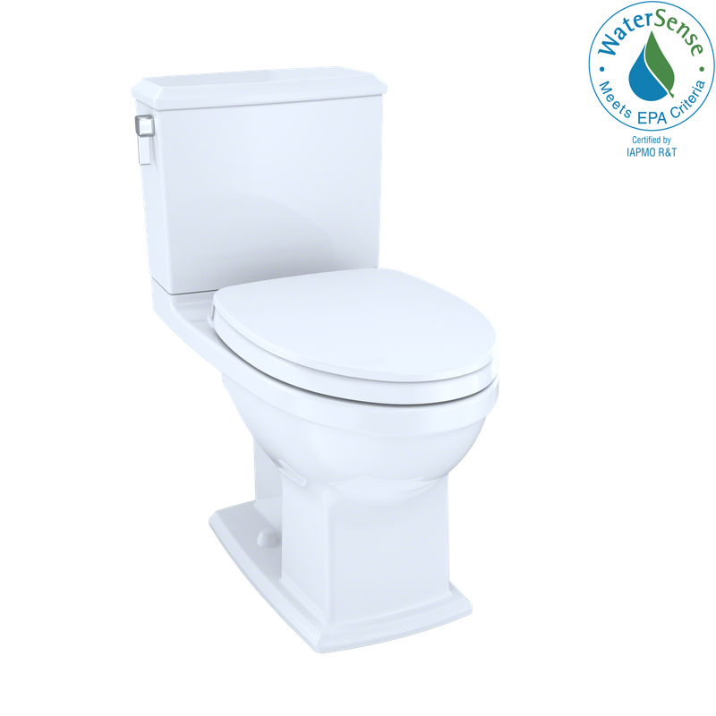 TOTO Connelly Elongated 0.9 gpf 1.28 gpf Dual-Flush Two-Piece Toilet in Cotton White - Seat Included