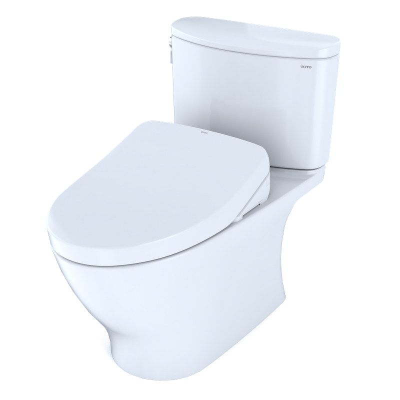 TOTO Nexus Elongated 1 gpf Two-Piece Toilet with Washlet+ S500e in Cotton White