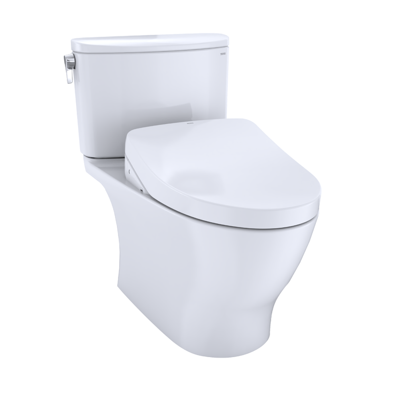 TOTO Nexus Elongated 1 gpf Two-Piece Toilet with Washlet+ S550e in Cotton White
