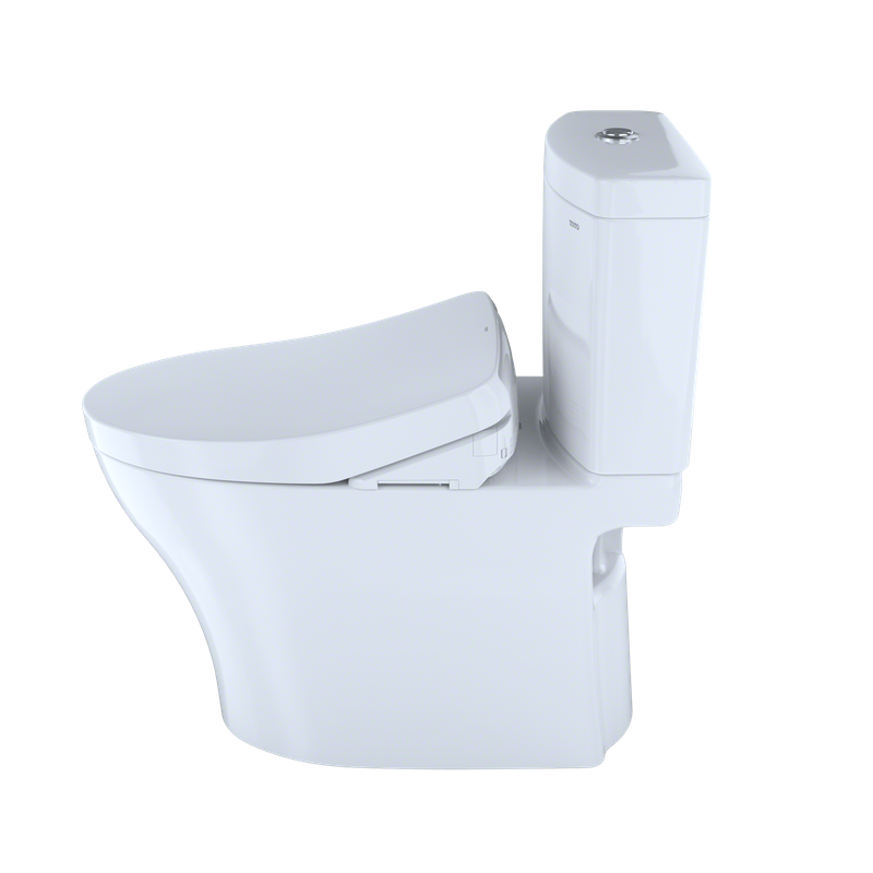 TOTO Aquia IV Elongated Bowl Washlet+ S500E Dual-Flush Two-Piece Toilet, 1.28 & 0.8 GPF - MW4463046CEMG