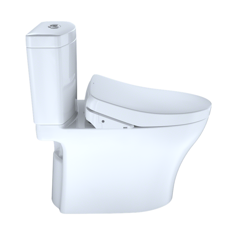 TOTO Aquia IV Elongated Bowl Washlet+ S500E Dual-Flush Two-Piece Toilet, 1.28 & 0.8 GPF - MW4463046CEMG