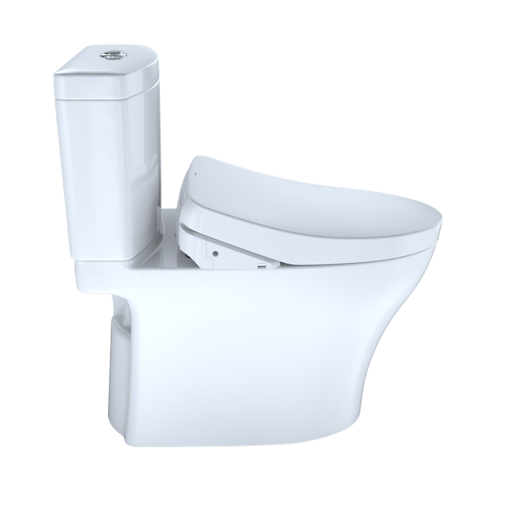 TOTO Aquia IV Elongated Bowl Washlet+ S500E Dual-Flush Two-Piece Toilet, 1.28 & 0.8 GPF - MW4463046CEMG