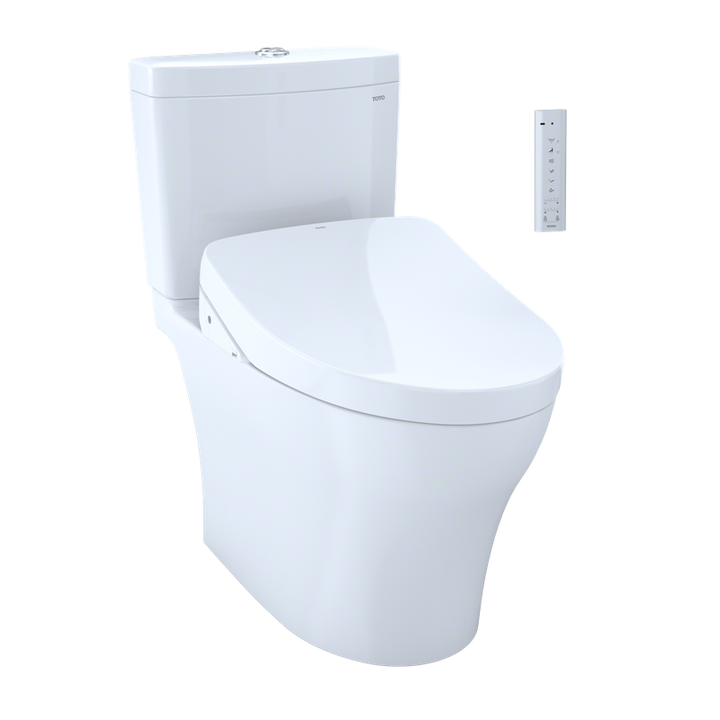 TOTO Aquia IV Elongated Bowl Washlet+ S500E Dual-Flush Two-Piece Toilet, 1.28 & 0.8 GPF - MW4463046CEMG