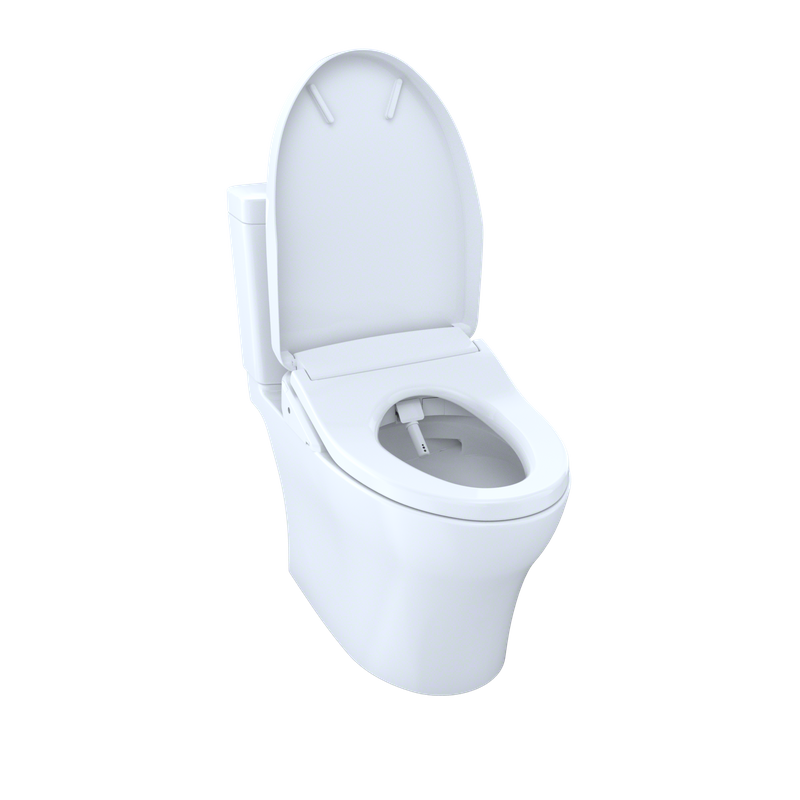 TOTO Aquia IV Elongated Bowl Washlet+ S500E Dual-Flush Two-Piece Toilet, 1.28 & 0.8 GPF - MW4463046CEMG