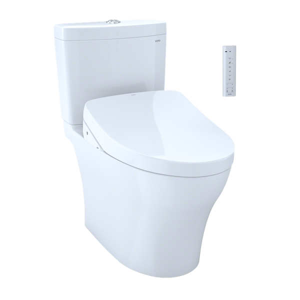 TOTO Aquia IV Elongated Bowl Washlet+ S550e Dual-Flush Two-Piece Toilet, 1.28 & 0.8 GPF -MW4463056CEMG