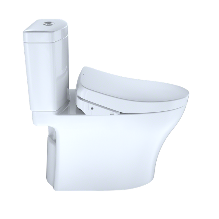 TOTO Aquia IV Elongated Bowl Washlet+ S550e Dual-Flush Two-Piece Toilet, 1.28 & 0.8 GPF, Universal Height - MW4463056CEMFG