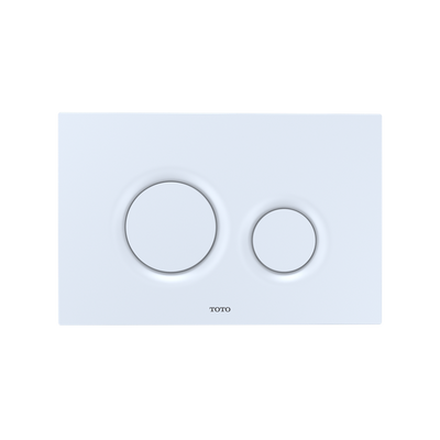 TOTO Round Dual-Flush Push Button Plate in White Matte