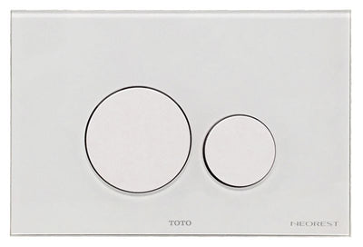 TOTO Round Dual-Flush Push Button Plate in White
