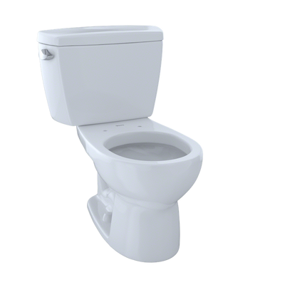 TOTO Eco Drake Round 1.28 gpf Two-Piece Toilet in Cotton White