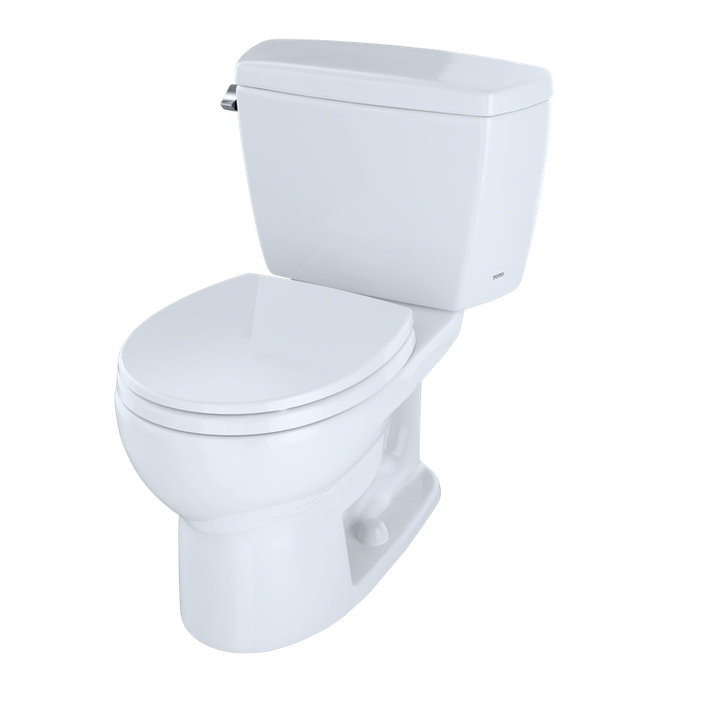 TOTO Eco Drake Round 1.28 gpf Two-Piece Toilet in Cotton White