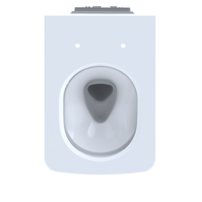 TOTO SP Square 0.9 gpf & 1.28 gpf Dual-Flush Wall-Hung Floating Toilet in Cotton White