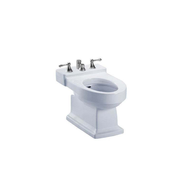 TOTO Lloyd Deck-Mount Flushing Rim Vertical-Spray Bidet in Cotton White