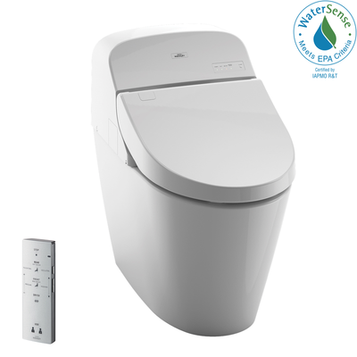 TOTO Washlet G400 Elongated 0.9 gpf 1.28 gpf Dual-Flush Universal Height Toilet