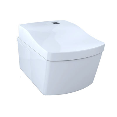 TOTO Neorest Square 0.9 gpf & 1.28 gpf Dual-Flush Wall-Hung Toilet with Washlet in Cotton White