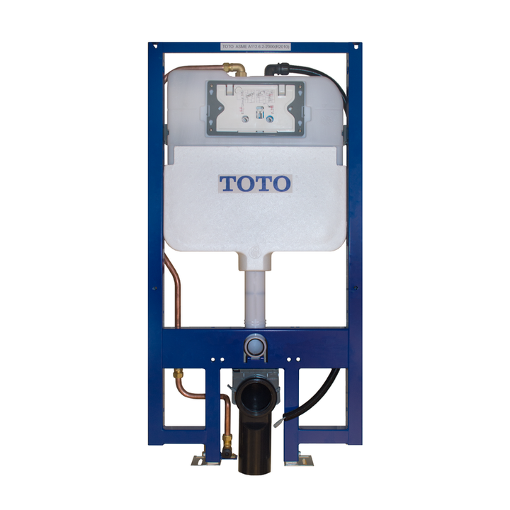 TOTO DuoFit In-Wall Dual-Flush Tank System Supply-Line & Push-Plate - With Auto Flush