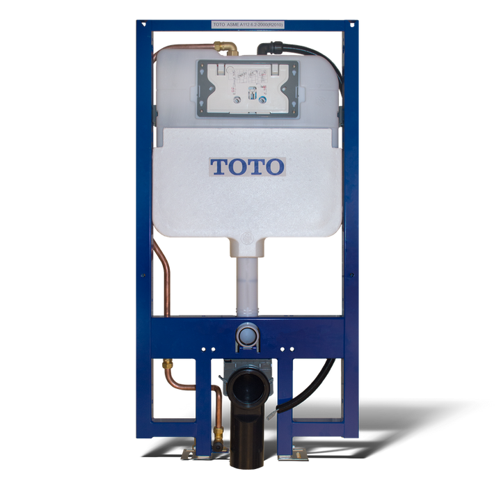 TOTO DuoFit In-Wall Dual-Flush Tank System Supply-Line & Push-Plate - With Auto Flush