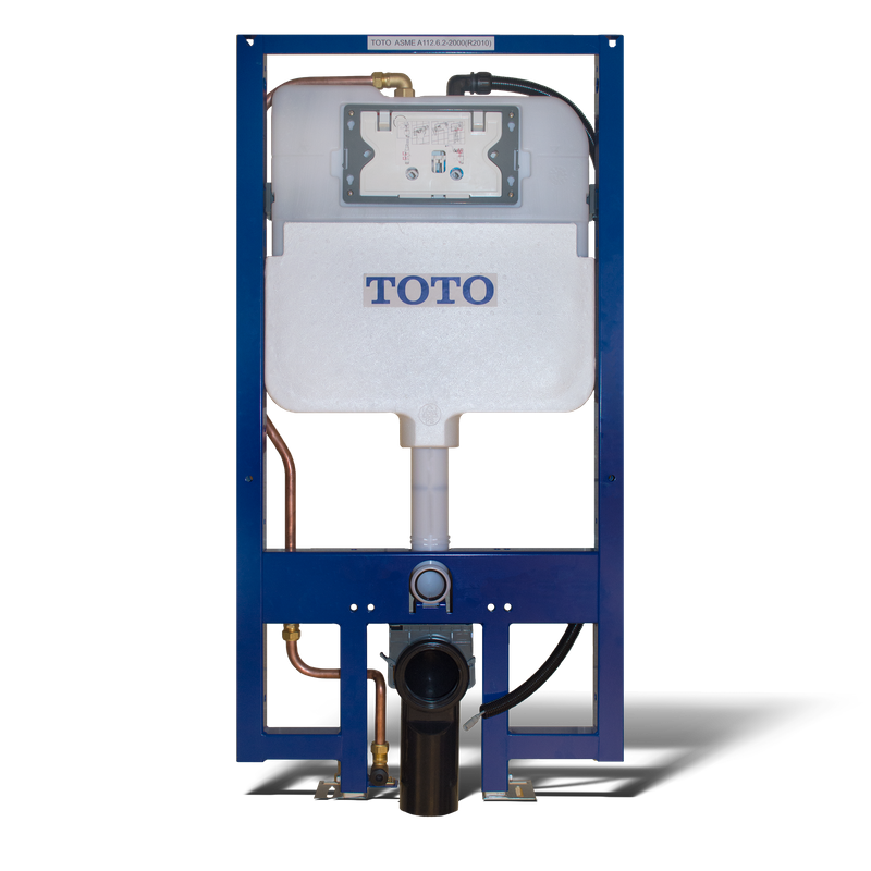 TOTO DuoFit In-Wall Dual-Flush Tank System Supply-Line & Push-Plate - With Auto Flush