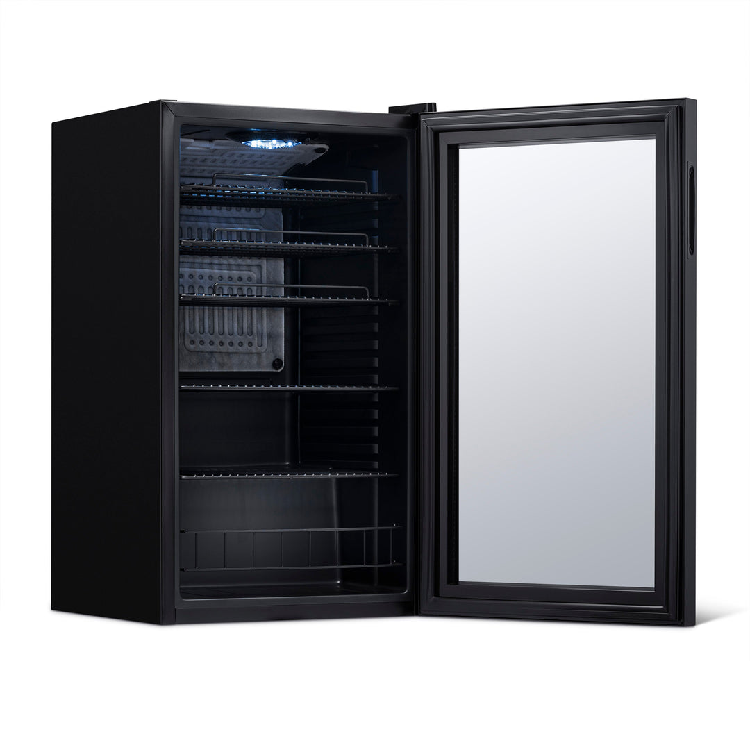 Newair 126 Can Freestanding Beverage Fridge in Onyx Black with Adjustable Shelves (AB-1200B)