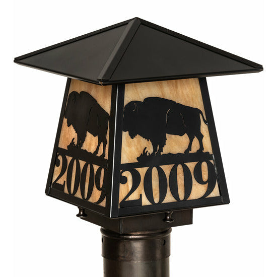 Meyda Lighting 8" Square Personalized Buffalo Post Mount 244369