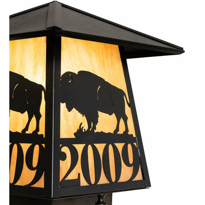 Meyda Lighting 8" Square Personalized Buffalo Post Mount 244369