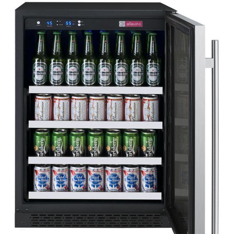 Allavino VSBC24-SL20 Beverage Center 24" Wide FlexCount II Tru-Vino Stainless Steel Left Hinge