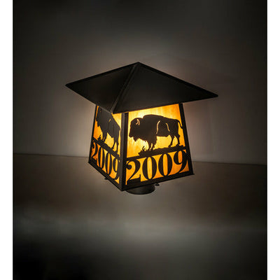 Meyda Lighting  12" Square Personalized Buffalo Post Mount 250013