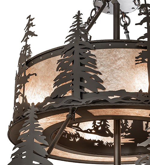 Meyda Lighting 55" Wide Tall Pines Two Tier Chandel-Air (250474)