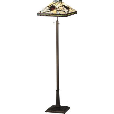 Meyda Tiffany 60"H Pinecone Mission Floor Lamp