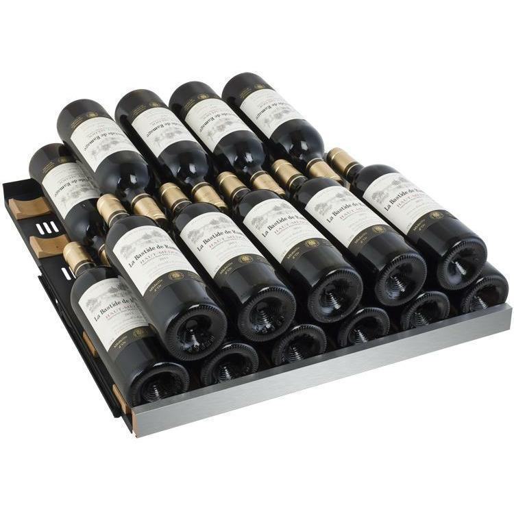 Allavino 2X-VSWR128-1S20 47" Wide FlexCount II Tru-Vino 256 Bottle Dual Zone Stainless Steel Side-by-Side Wine Refrigerator