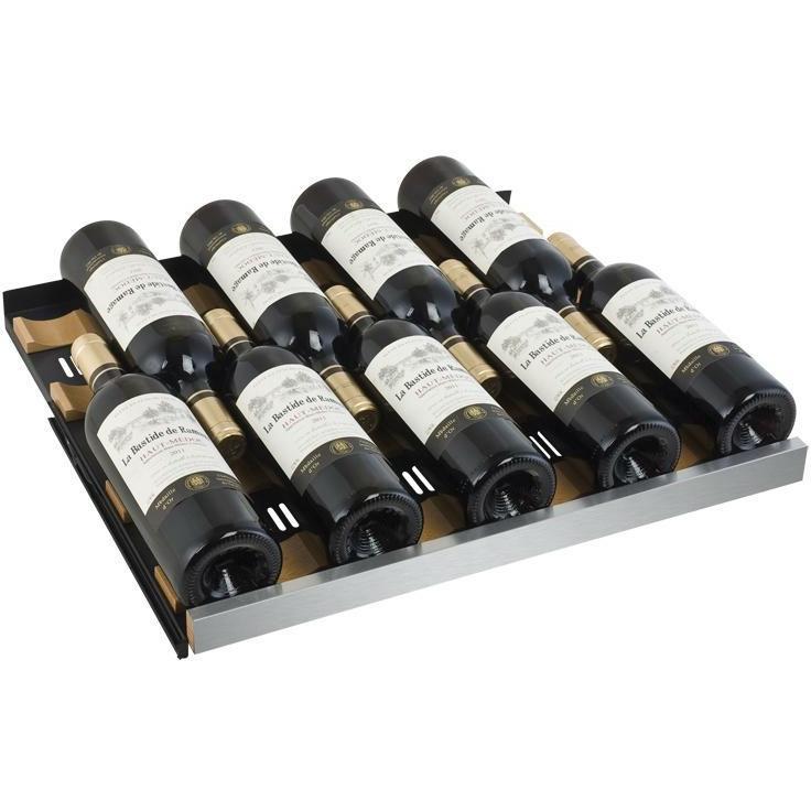 Allavino 47" Wide FlexCount II Tru-Vino 112 Bottle Three Zone Stainless Steel Side-by-side Wine Refrigerator (3Z-VSWR5656-S20)