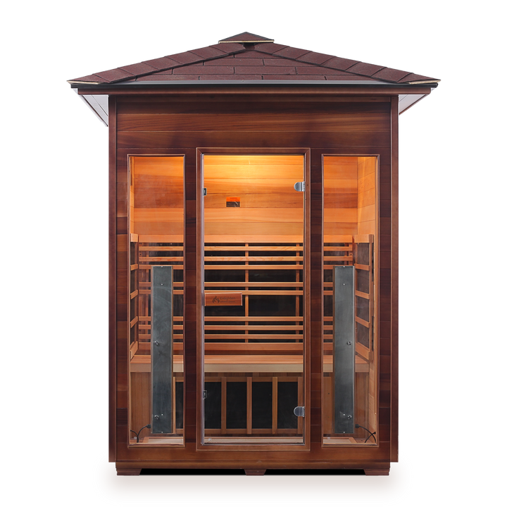 Enlighten Rustic 3 Person Infrared Sauna 17377