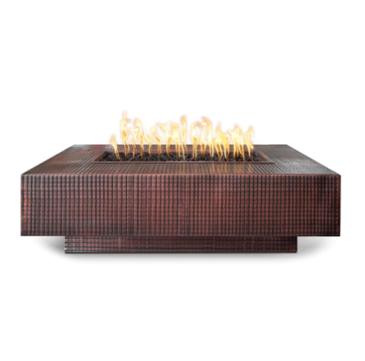 Linear Cabo Fire Pit in Hammered Copper