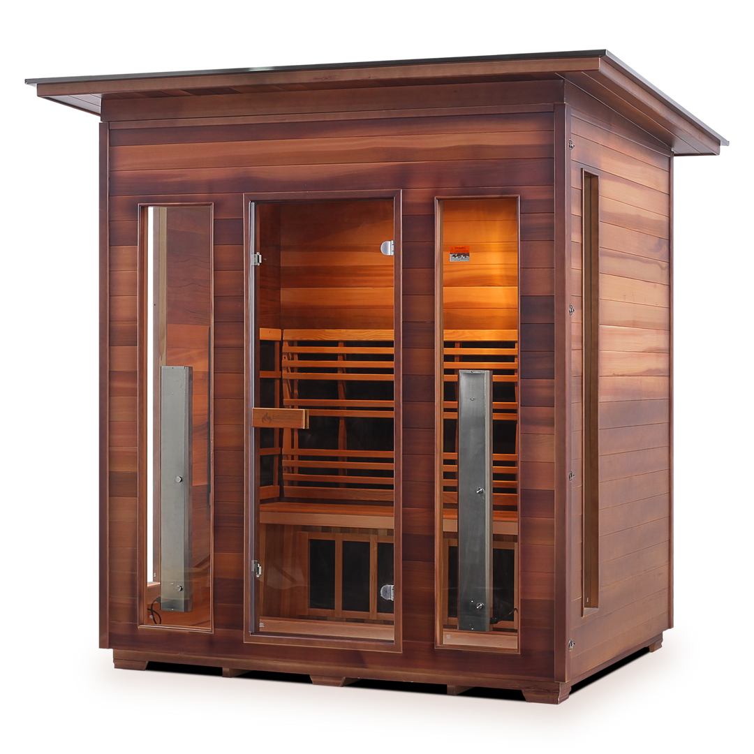 Enlighten Rustic 4 Person Infrared Sauna 17378