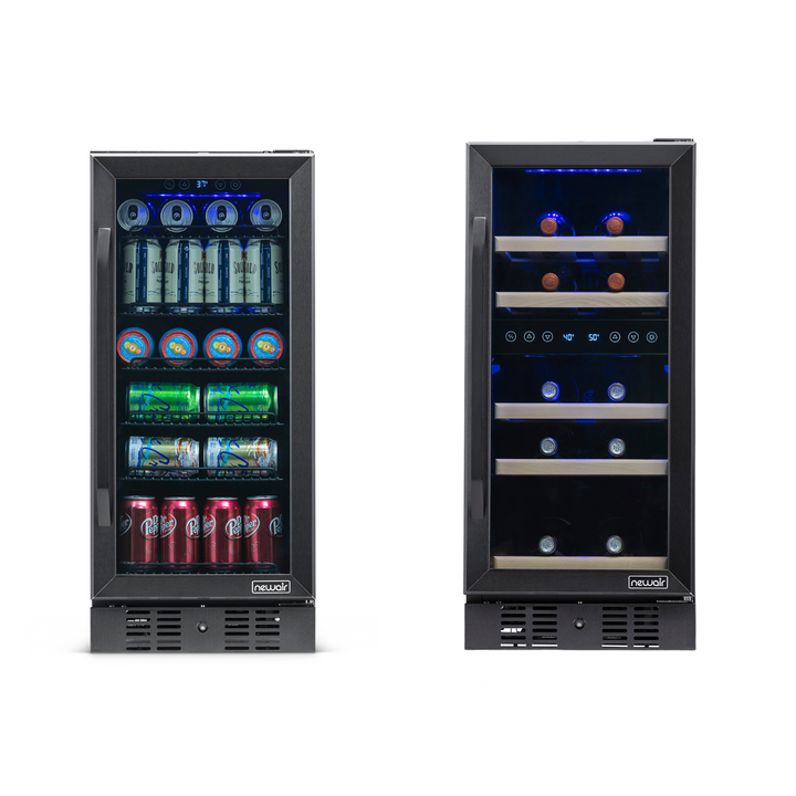 Newair 15" Built-in Beverage & Wine Fridge Bundle