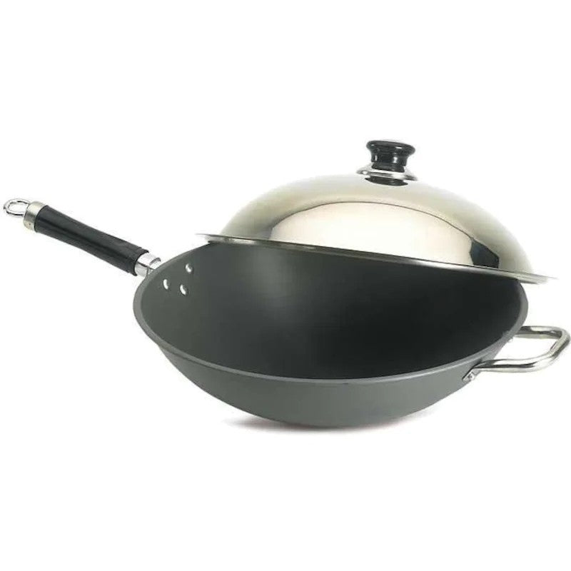 Fire Magic Grills 14 Inch Wok with Stainless Steel Cover (3572)