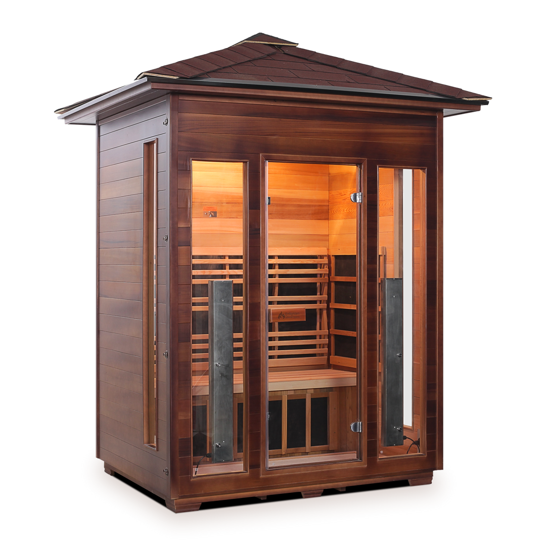 Enlighten Rustic 3 Person Infrared Sauna 17377